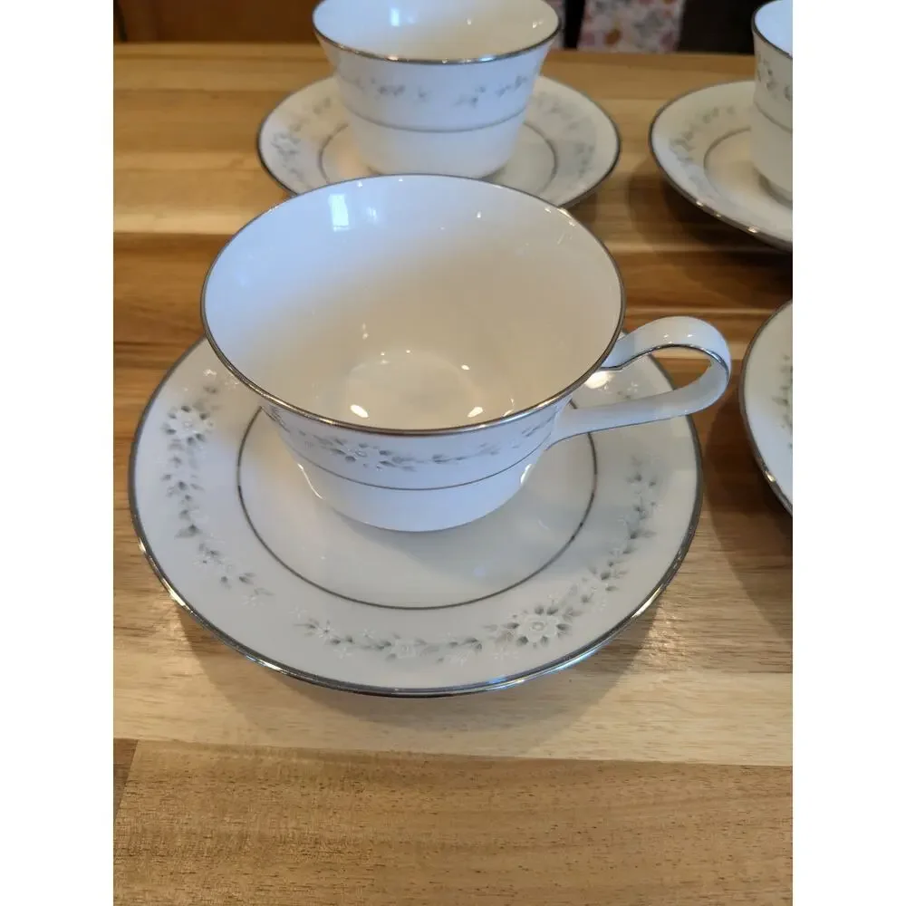 Noritake Ivory China HEATHER #7548 - 35 Pc Partial Set Plates Cups Bowls Japan